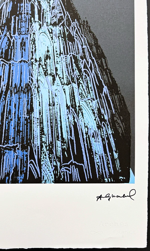 Andy Warhol - Cologne Cathedral modrá 44/100 - edice Leo Castelli s certifikátem
