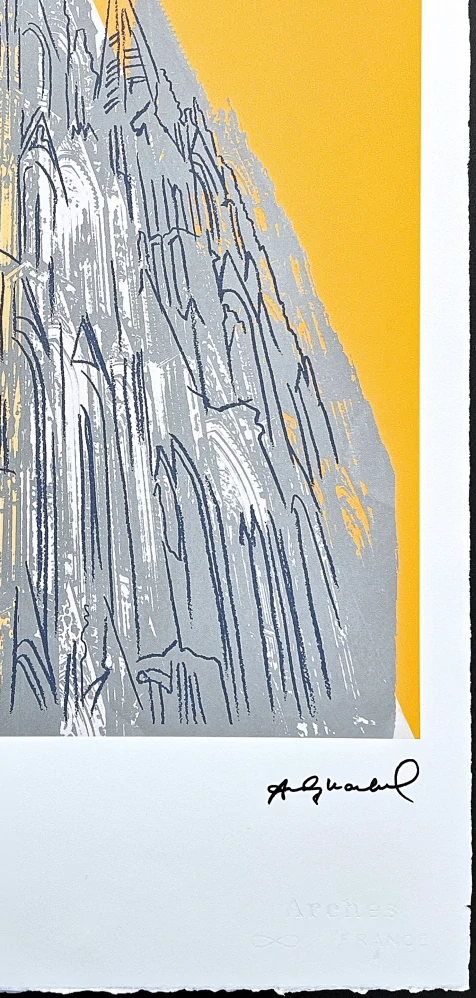 Andy Warhol - Cologne Cathedral žlutá x/100 - edice Leo Castelli s certifikátem