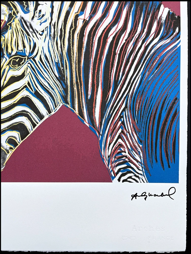 Andy Warhol - Grevys zebra sytě růžová 38/100 - edice Leo Castelli s certifikátem