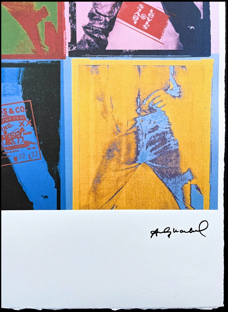 Andy Warhol - Levis 50/100 - edice Leo Castelli s certifikátem