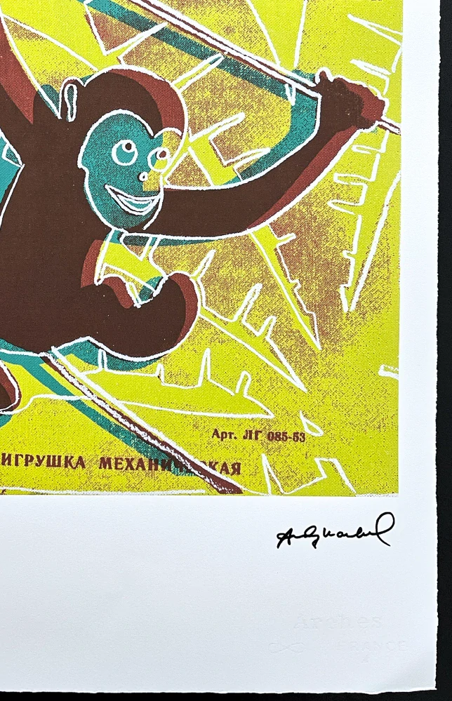 Andy Warhol - Monkey zelená 36/100 - edice Leo Castelli s certifikátem