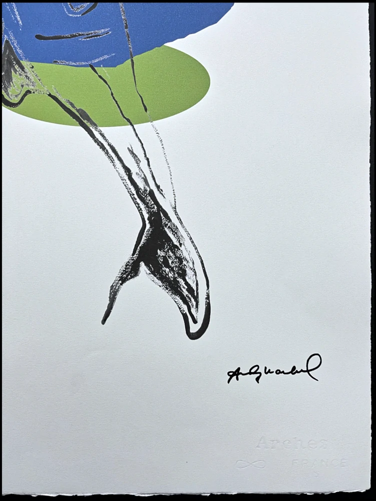 Andy Warhol - Dolphin - modro-zelený 74/100 - edice Leo Castelli s certifikátem