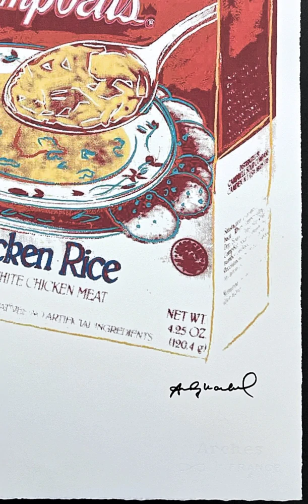 Andy Warhol - Campbell's Soup Chicken Rice 28/100 - edice Leo Castelli s certifikátem