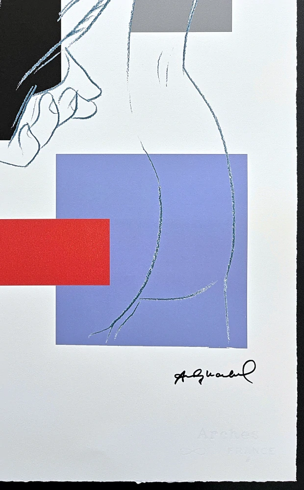 Andy Warhol - Male torso modro-červený 56/100 - edice Leo Castelli s certifikátem