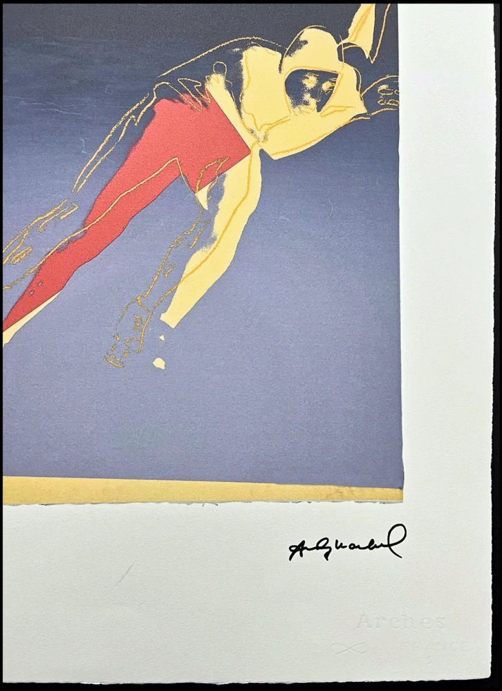 Andy Warhol - Speed skater modrý 36/100 - edice Leo Castelli s certifikátem