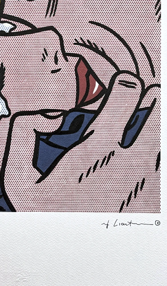 Roy Lichtenstein - The Kiss V - signováno, 35x50cm, limitovaná edice 60/150