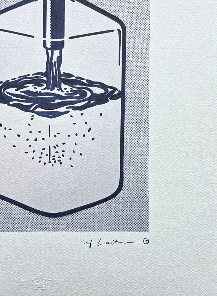 Roy Lichtenstein - Blue Bottle - signováno, 35x50cm, limitovaná edice 81/150