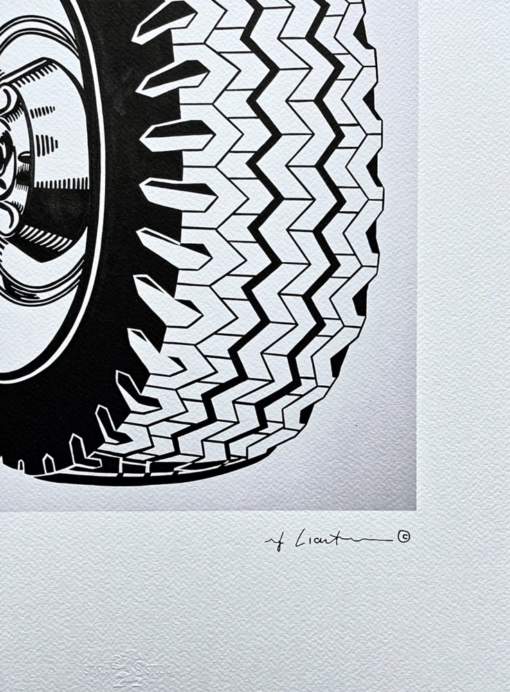 Roy Lichtenstein - Tire - signováno, 35x50cm, limitovaná edice 33/150