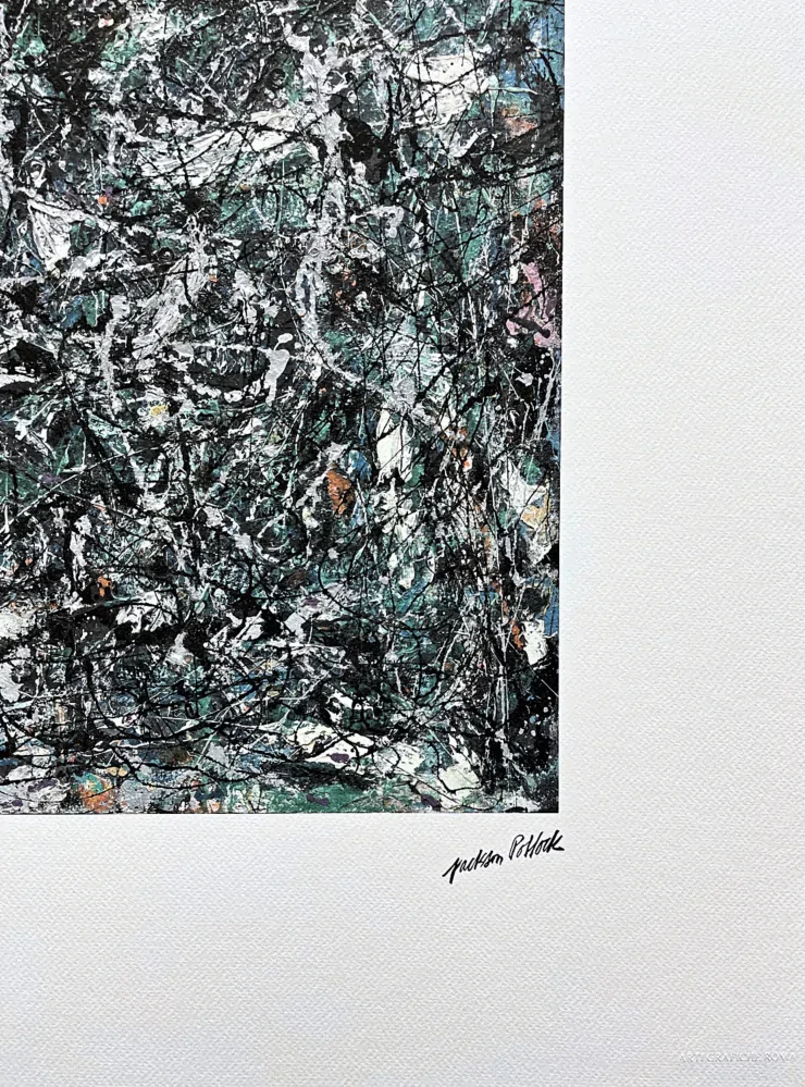 Jackson Pollock - Fanthom five 220/300 - signováno 50x70cm