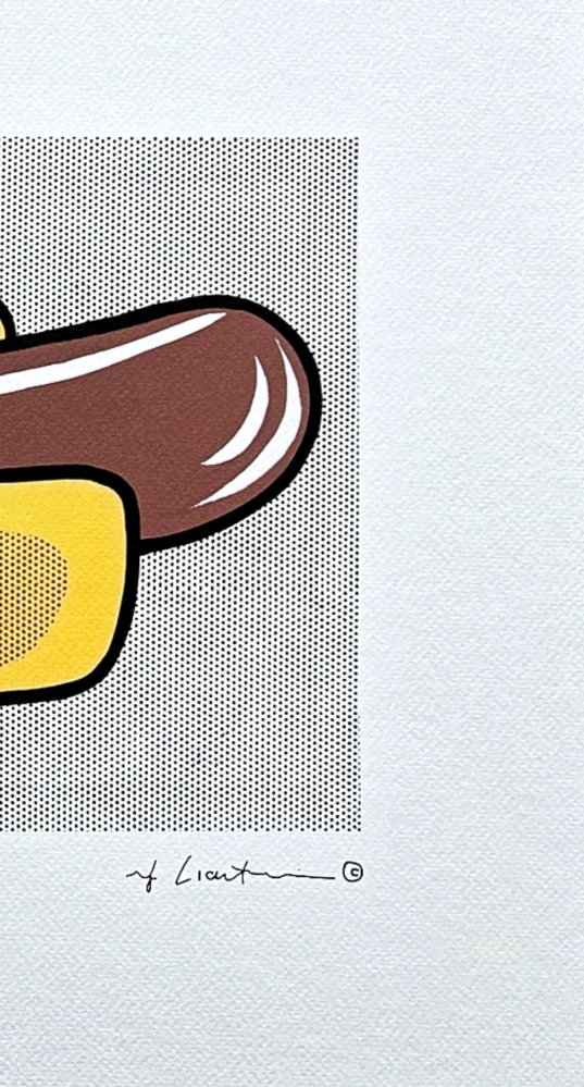 Roy Lichtenstein - Hot Dog - signováno, 50x35cm, limitovaná edice 36/150
