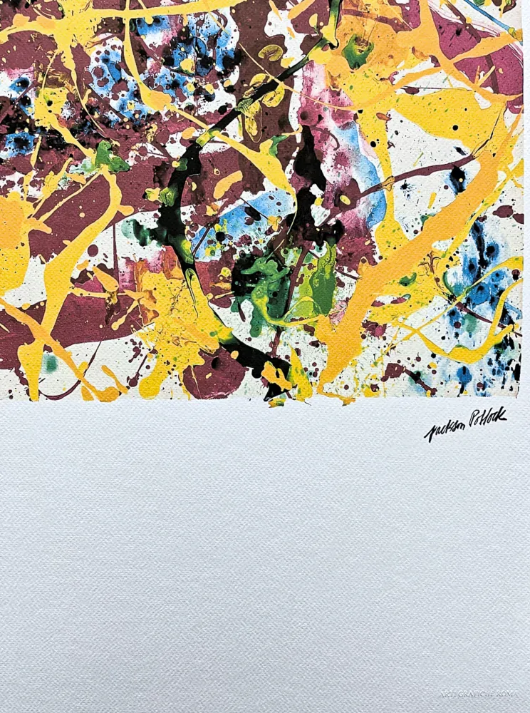 Jackson Pollock - Yellow abstraction II x/300 - signováno 50x70cm