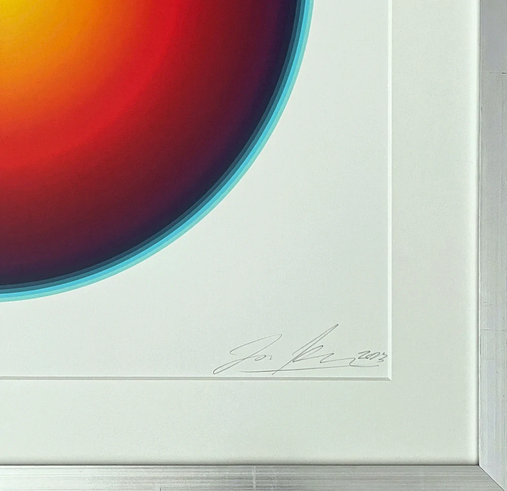 Jan Kaláb - Glow Explosion 423 - Giclée, limitovaná edice 23/50, 50x50cm, rámováno, zaskleno