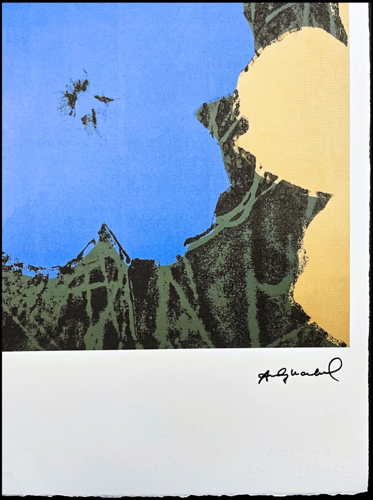 Andy Warhol - Flowers modro-žluté 29/100 - edice Leo Castelli s certifikátem