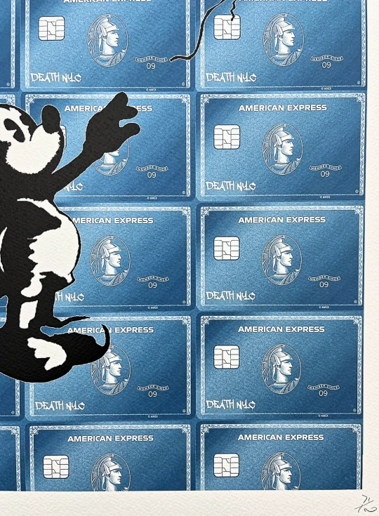 Death NYC - Mickey Mouse with balloon - limitovaná edice s certifikátem, 32x45cm