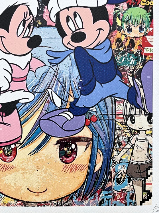 Death NYC - Mickey a Minnie winter - limitovaná edice s certifikátem, 32x45cm