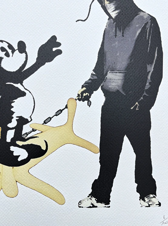Death NYC - Mickey, balloon a dog - limitovaná edice s certifikátem, 32x45cm