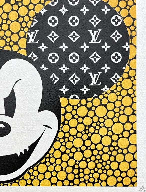 Death NYC - Angry Mickey - limitovaná edice s certifikátem, 45x32cm