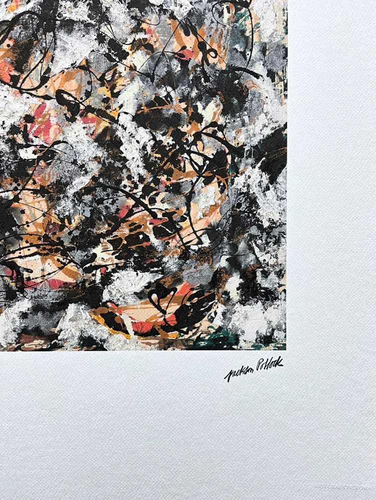 Jackson Pollock - Composition with Red Strokes x/300 - signováno 50x70cm