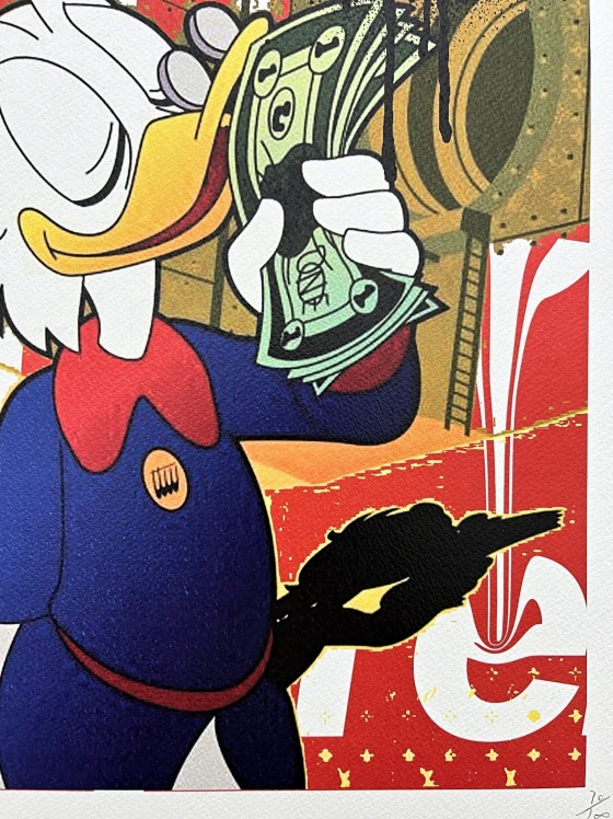 Death NYC - Donald Duck Supreme - limitovaná edice s certifikátem, 32x45cm