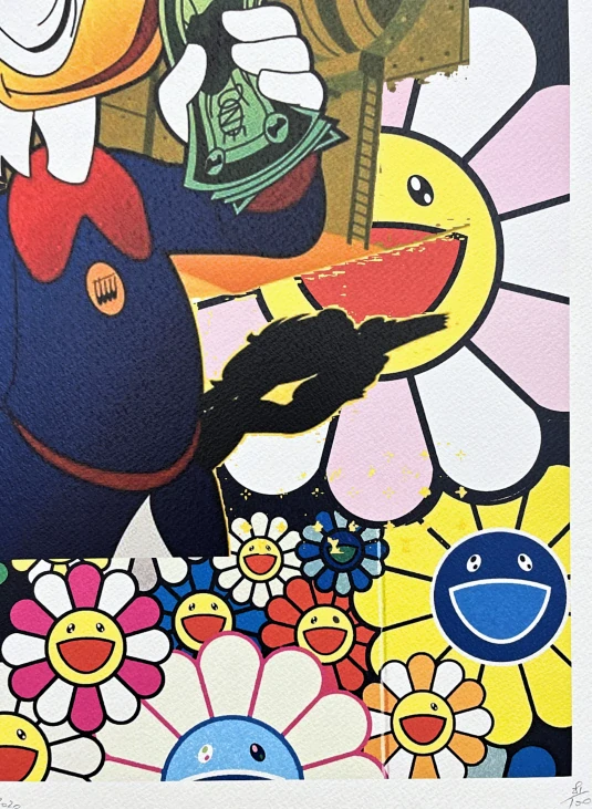 Death NYC - Donald Duck a Murakami - limitovaná edice s certifikátem, 32x45cm