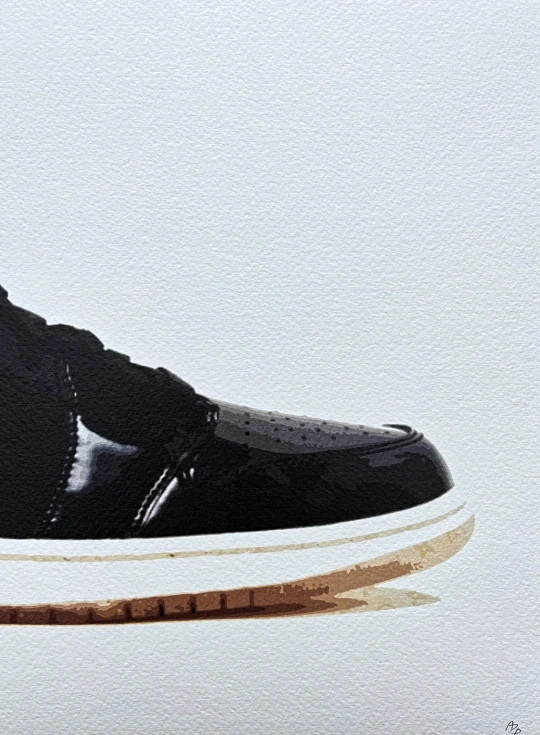 Death NYC - Black a gold nike - limitovaná edice s certifikátem, 45x32cm