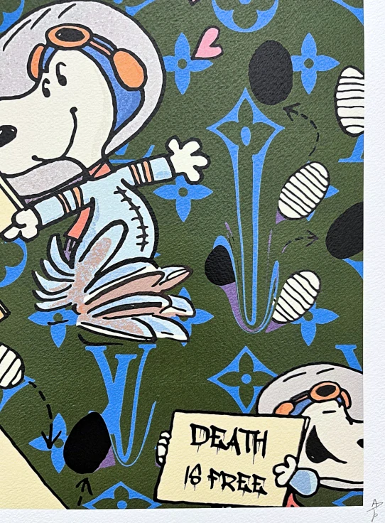 Death NYC - Cosmo Snoopy - limitovaná edice s certifikátem, 45x32cm
