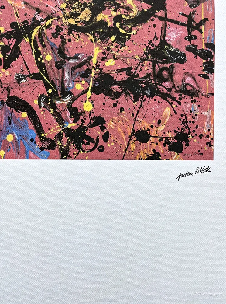 Jackson Pollock - Red composition 37/300 - signováno 50x70cm