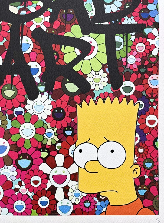 Death NYC - Bart Simpson Bad art - limitovaná edice s certifikátem, 32x45cm