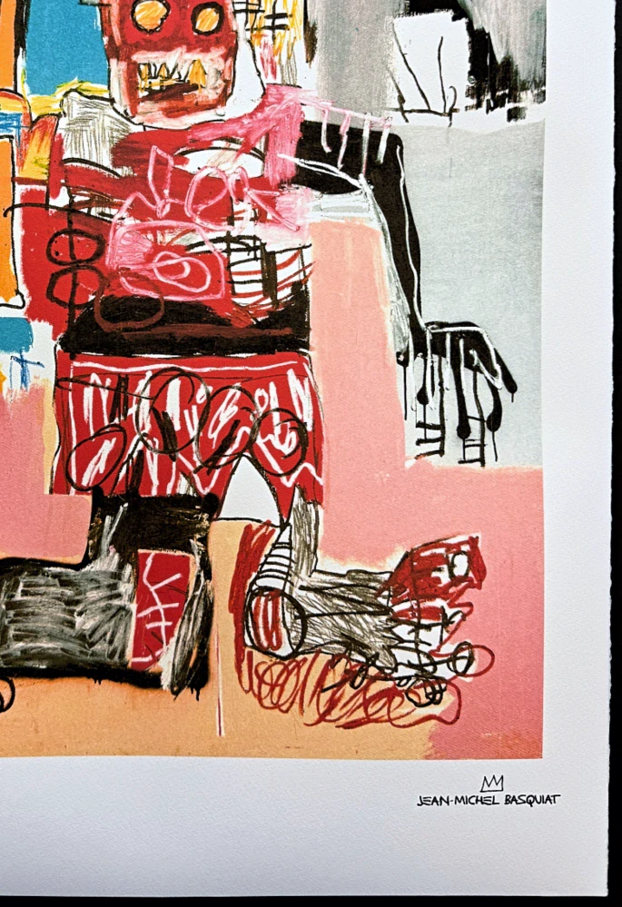 Jean-Michel Basquiat - Yellow Crown King 78/300 - limitovaná edice, signováno, 50x70cm
