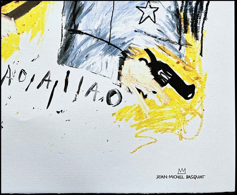 Jean-Michel Basquiat - Sheriff x/300 - limitovaná edice, signováno, 70x50cm 