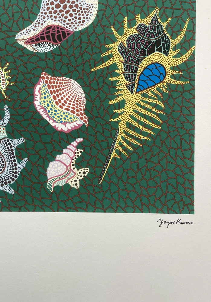Yayoi Kusama - Shellfish 70/500 - signováno, číslovaná edice, 50x65 cm