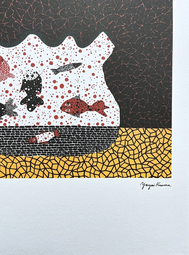 Yayoi Kusama - Goldfish Bowl 14/500 - signováno, číslovaná edice, 50x65 cm