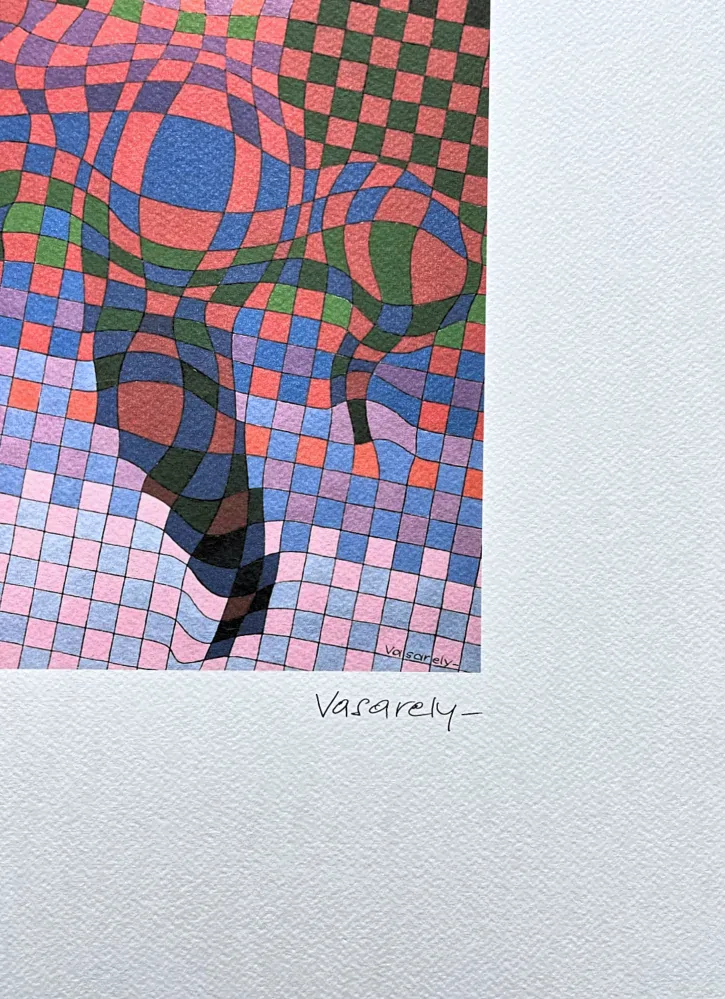 Victor Vasarely - Panderlak - limitovaná edice s certifikátem, x/500, 35x50cm