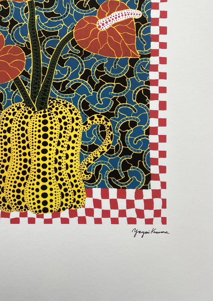 Yayoi Kusama - Flowers and Butterflies 71/500 - signováno, číslovaná edice, 50x65 cm