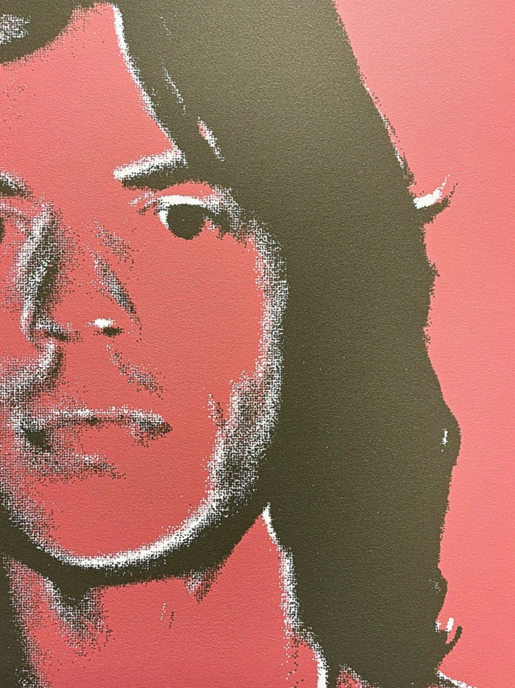 Andy Warhol - Mick Jagger červený 100/2400 - 60x60 cm, limitovaná edice CMOA s certifikátem