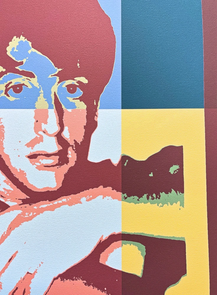 Andy Warhol - Sylvester Stallone barevný 151/2400 - 60x60 cm, limitovaná edice CMOA s certifikátem