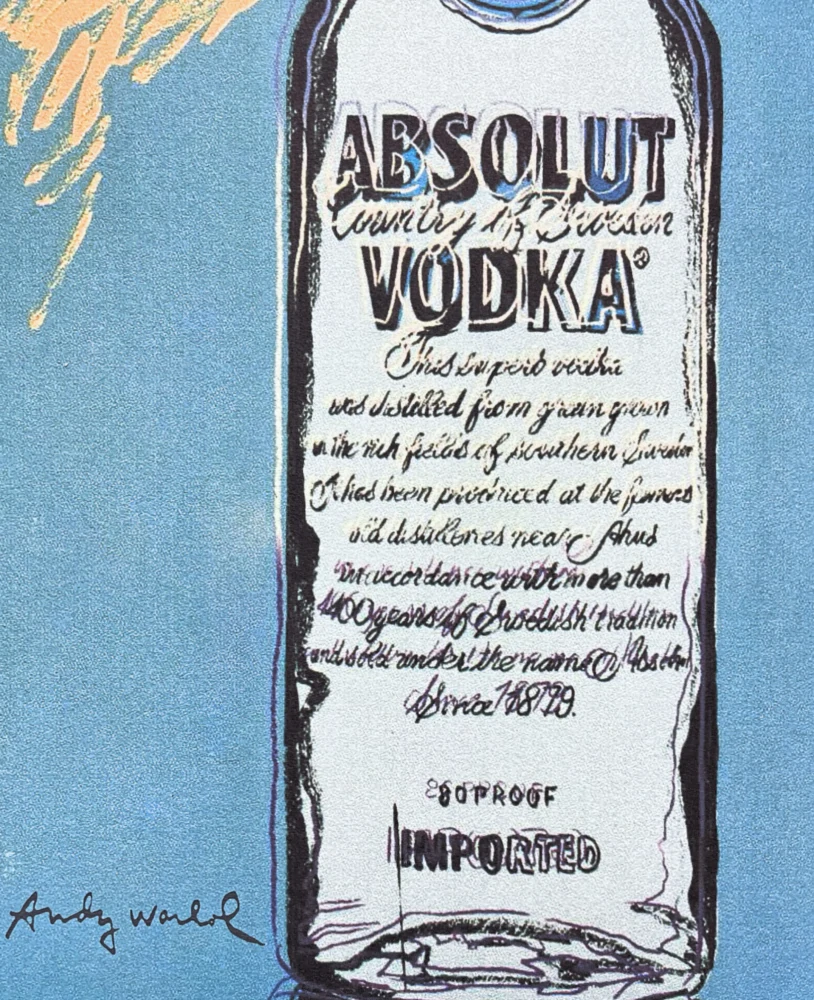 Andy Warhol - Absolut vodka 85/2400 - 60x60cm, limitovaná edice CMOA s certifikátem