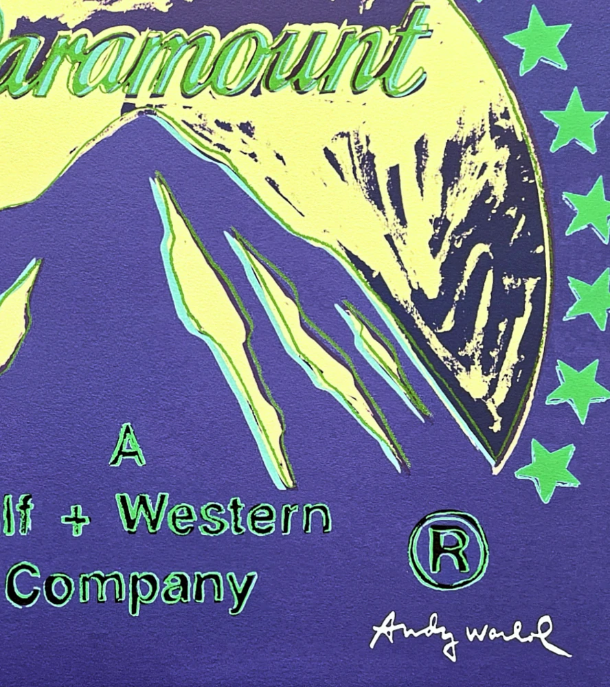 Andy Warhol - Paramount fialovo-žlutý 186/2400 - 60x60 cm, limitovaná edice CMOA s certifikátem