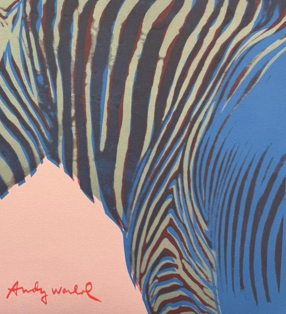 Andy Warhol - Grevys zebra růžová 18/2400 - 60x60cm, limitovaná edice CMOA s certifikátem