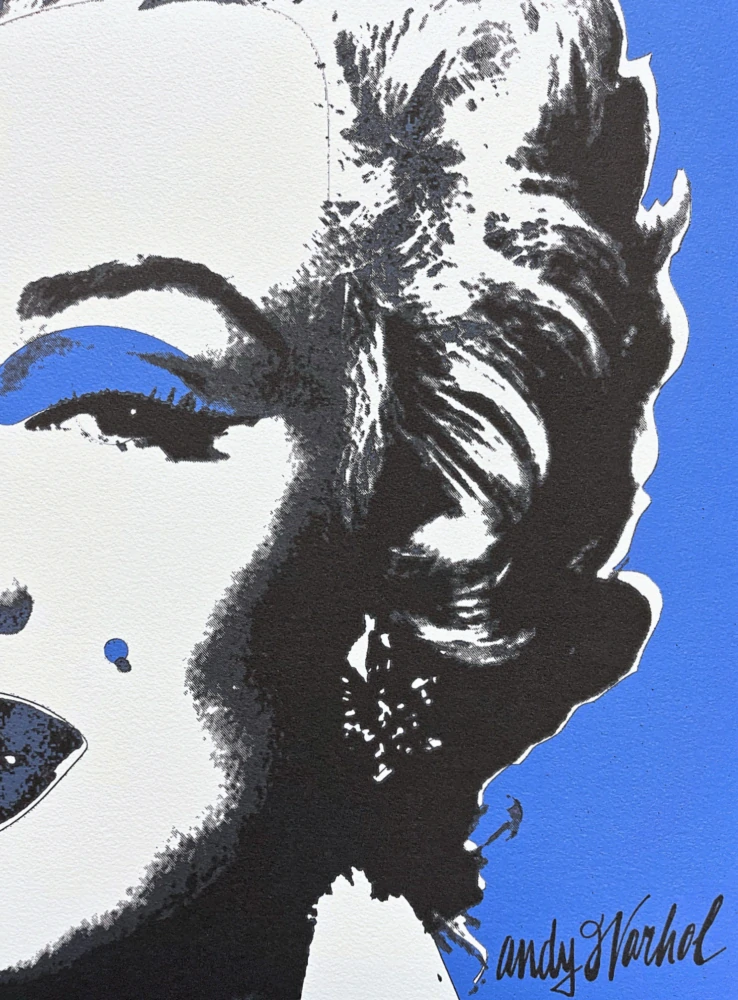 Andy Warhol - Marilyn Monroe modrá 220/2400 - 60x60cm, limitovaná edice CMOA s certifikátem