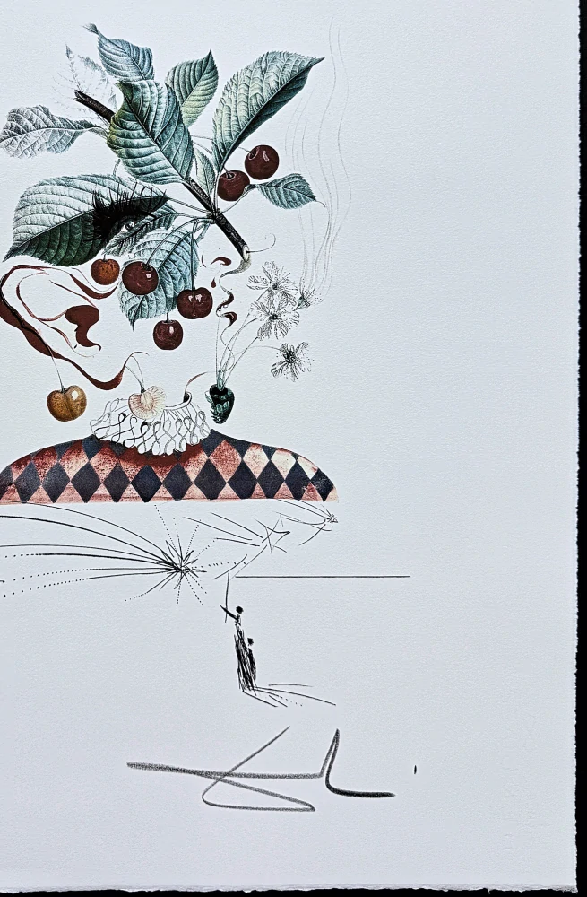 Salvador Dalí - Cérises Pierrot - signováno, limitovaná edice, 50x66cm