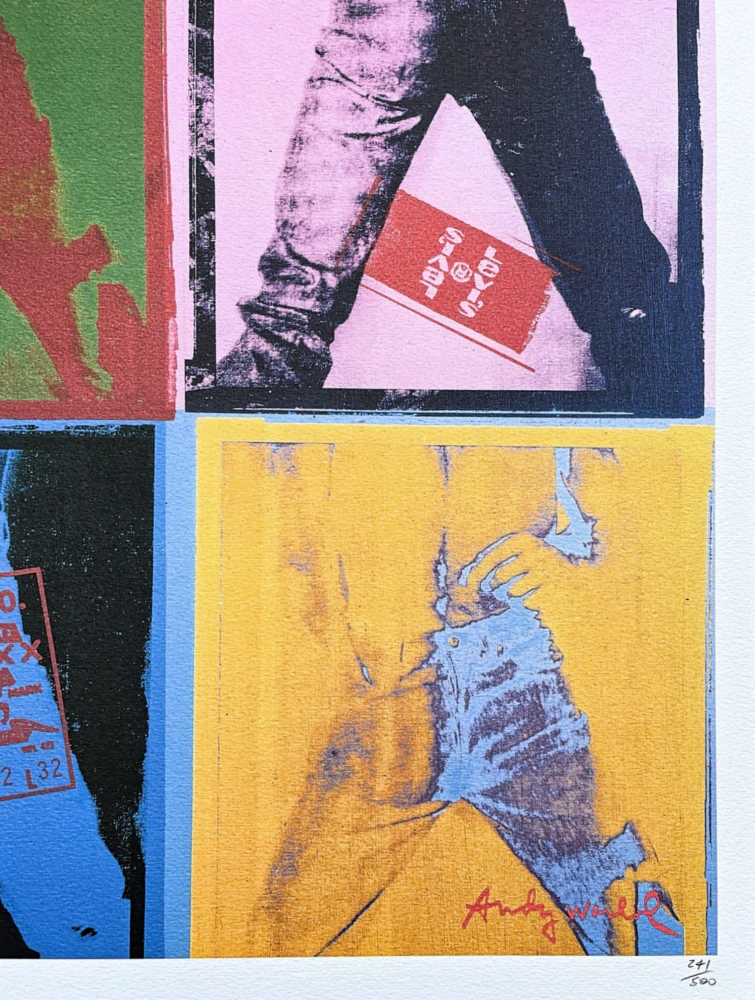 Andy Warhol - Levis 241/500 - signováno, 50x50cm, limitovaná edice CMOA s certifikátem