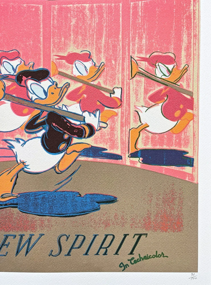 Andy Warhol - Donald Duck růžový 90/500 - signováno, 50x50cm, limitovaná edice CMOA s certifikátem