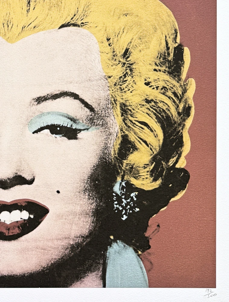 Andy Warhol - Marilyn Monroe hnědo-červená 192/500 - signováno, 50x50cm, limitovaná edice CMOA s certifikátem