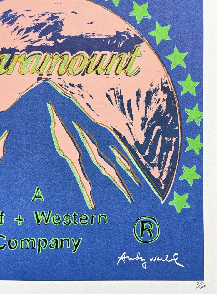 Andy Warhol - Paramount modro-oranžový 74/500 - signováno, 50x50cm, limitovaná edice CMOA s certifikátem