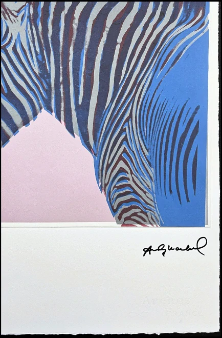 Andy Warhol - Grevys zebra růžová 49/100 - edice Leo Castelli s certifikátem
