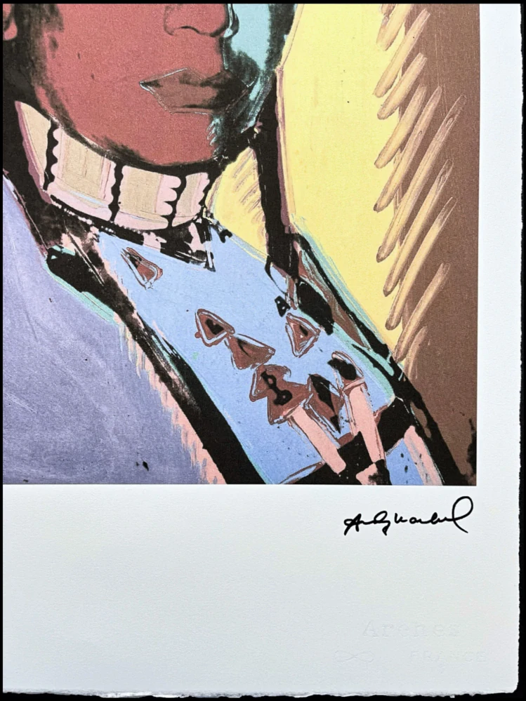 Andy Warhol - Russell Means žluto-modrý 12/100 - edice Leo Castelli s certifikátem