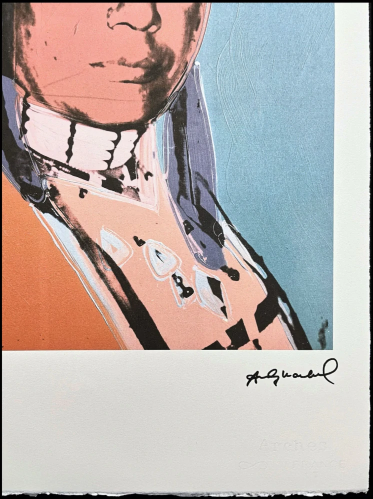 Andy Warhol - Russell Means modro-oranžový 73/100 - edice Leo Castelli s certifikátem