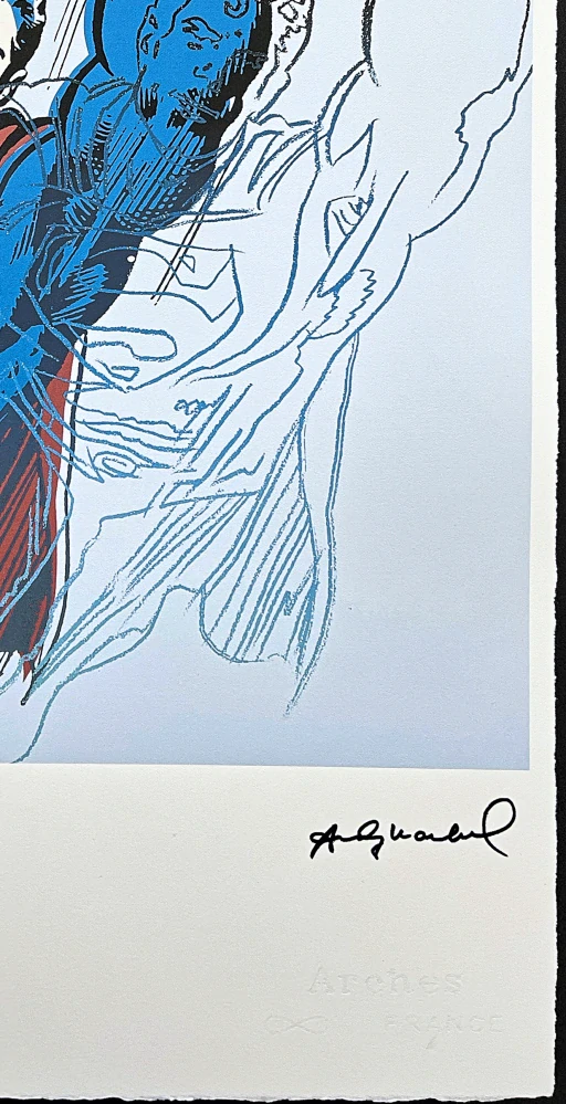 Andy Warhol - Superman světle modrý x/100 - edice Leo Castelli s certifikátem