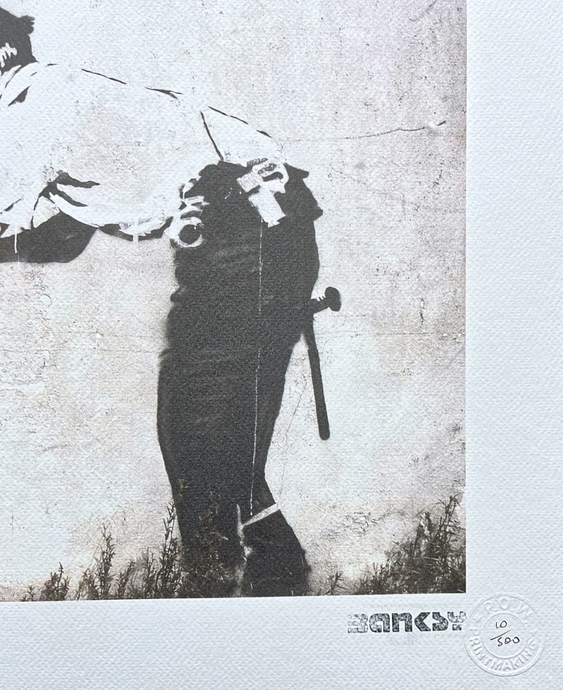 Banksy - Stop and Search 10/150 - číslovaná edice s certifikátem, razítko, 50x35cm